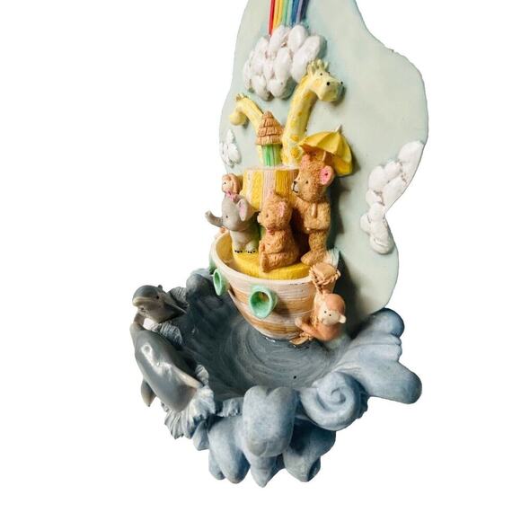 Vintage Noah's Ark Heritage Mint Music Box Water Fountain Working Baby Shower - Picture 15 of 16